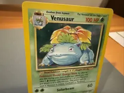 1999 Pokemon TCG Venusaur Holo Rare Card 015/102 Base Set Unlimited - Image 2