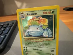 1999 Pokemon TCG Venusaur Holo Rare Card 015/102 Base Set Unlimited - Image 3
