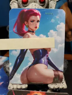 1/1 Only 1 Made Jessie & Jinx Pokemon Spicy Lonestar Customs Waifu Card - Image 2