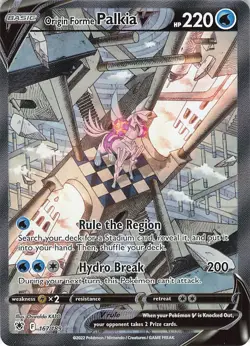 Pokemon TCG Astral Radiance Origin Forme Palkia V #167/189 - Image 1