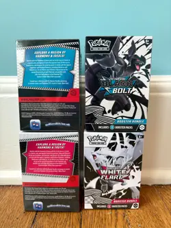 Pokemon Scarlet & Violet: Black Bolt & White Flare Booster Bundle 4 PACK IN HAND - Image 2