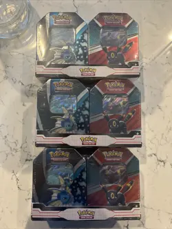 Pokemon TCG V Heroes Bundle Tins: 2-Pack of Vaporeon & Umbreon Brand New! - Image 1