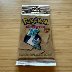 1999 Pokemon Fossil Booster Pack LONG Lapras Art - Sealed Vintage 20.91G MINT - Image 4