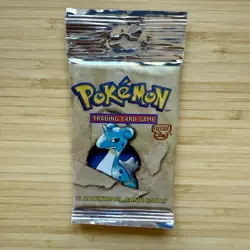1999 Pokemon Fossil Booster Pack LONG Lapras Art - Sealed Vintage 20.91G MINT - Image 5