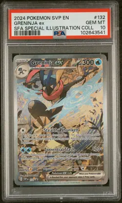 2024 POKEMON SVP EN-SV BLACK STAR PROMO #132 GRENINJA EX PSA 10 - Image 1
