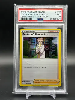 Pokemon TCG Professor's Research Champions Path 062/073 Holo Rare PSA 9 - Image 1