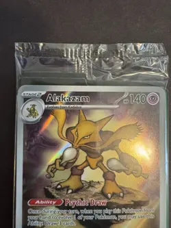 Pokemon Center STAMPED Alakazam 009 Pokemon Mega Evolutions -ETB Promo - Image 2