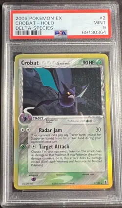 2005 Pokemon EX Delta Species 2 Crobat Holo PSA 9 - Image 1