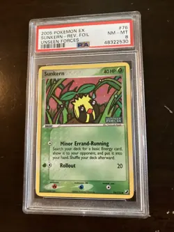 Pokemon PSA 8 Sunkern NM-MT Unseen Forces Reverse Holo 76/115 - Image 1