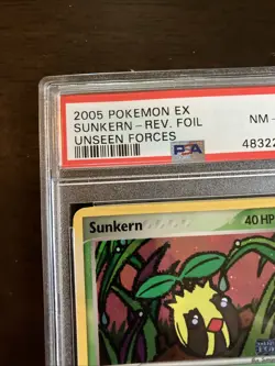 Pokemon PSA 8 Sunkern NM-MT Unseen Forces Reverse Holo 76/115 - Image 3