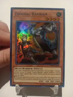 Yu-Gi-Oh! Zoodiac Ramram OP05-EN008 Super Rare Near Mint OTS Tournament Pack 5 - Image 1