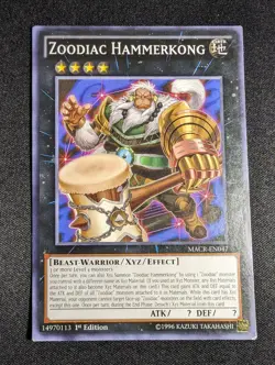 Yu-Gi-Oh! Zoodiac Hammerkong MACR-EN047 1st Edition Common NM - Image 1