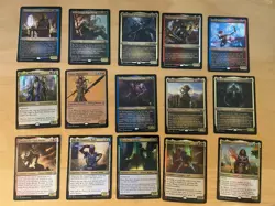 Magic The Gathering Lot Of 15 Battle For Baldur’s Gate GOLD Cards - Image 1
