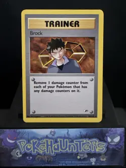 Pokemon Card Brock Trainer 98/132 Rare Gym Heroes Set Non Holo WOTC Near Mint - Image 1