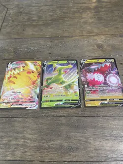 Lot Of 3 Jumbo Pokemon Promo Cards NM Pikachu Virizion Regidrago Swsh286 295 281 - Image 1