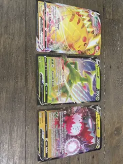 Lot Of 3 Jumbo Pokemon Promo Cards NM Pikachu Virizion Regidrago Swsh286 295 281 - Image 2
