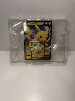 Pikachu V Promo Pokemon Card Set - SWSH061 Jumbo + Regular Holo - NM - Image 1