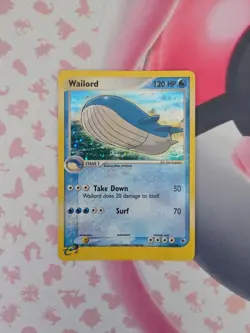 Wailord 14/109 Ruby And Sapphire Holo Rare Pokemon Card Vintage 2003 Water - Image 1