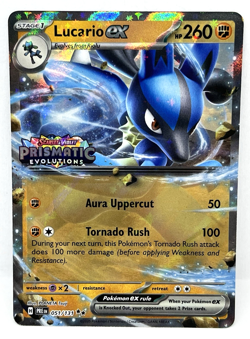 Lucario Ex - 051/131 Pokemon Stamped Prismatic Evolutions Double Rare Promo Card - Image 1