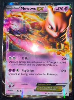 Pokemon Card Mewtwo EX 54/99 Ultra Rare Next Destinies Near Mint - Image 1