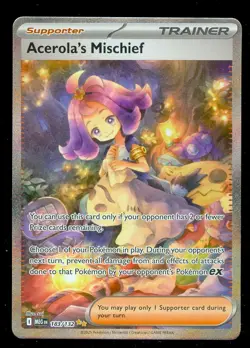Pokemon ACEROLA'S MISCHIEF 183/132 Mega Evolution SPECIAL ILLUSTRATION - Card B - Image 1