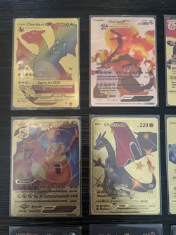 Pokemon Gold Foil Fan Art and Others. Lot. 24 Cards. 1995-2020 Gold. M-NM - Image 2