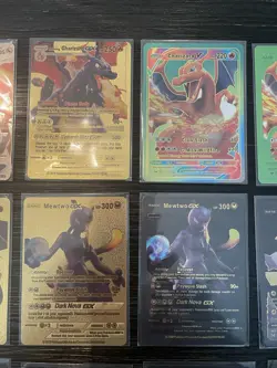 Pokemon Gold Foil Fan Art and Others. Lot. 24 Cards. 1995-2020 Gold. M-NM - Image 3