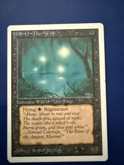 Magic the Gathering Will-O-The-Wisp Unlimited Edition Card - Image 1