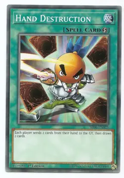 Hand Destruction SR06-EN025 Common Yu-Gi-Oh Card 1st Edition New - Image 1
