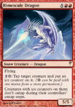 1 x Rimescale Dragon - ColdSnap - Moderate Play - MTG - Image 1