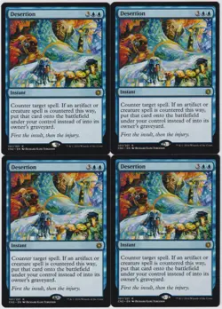 MTG 4X Desertion X4 Conspiracy: Take the Crown Magic - (3X NM & 1X MP) - Image 1
