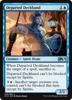 1 x Departed Deckhand - Foil - Core Set 2019 - NM-Mint - MTG - Image 1