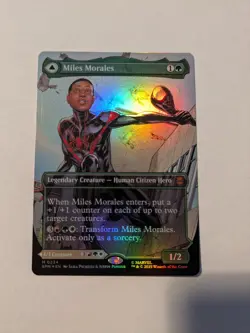 Miles Morales (0234) (Borderless) Marvel's Spider-Man Foil MtG Double Sided - Image 1