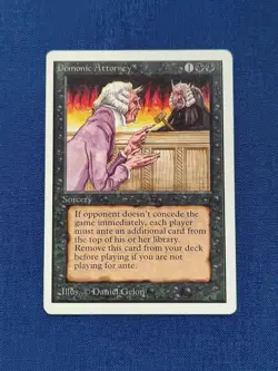 Demonic Attorney Magic The Gathering Unlimited *Ring Ding - Image 1