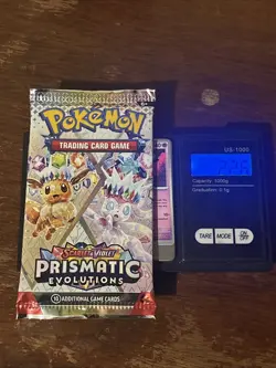 VERY HEAVY!! 🔥 22.6g Pokemon TCG Prismatic Evolutions Booster Pack - God PackUU - Image 1
