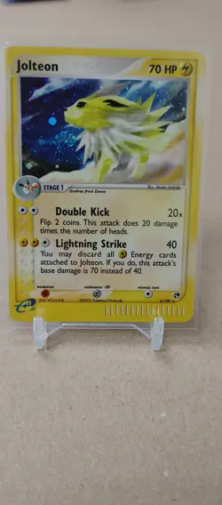 Pokemon TCG Jolteon Holo EX Sandstorm 2003 #6/10 Swirl. - Image 1
