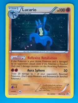 Pokemon Lucario 80/113 Holo [Legendary Treasures Set] *Lightly Played - LP* - Image 1