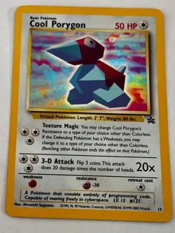 Pokemon TCG Cool Porygon Wizards Black Star Promos 15 Regular Promo - Image 1