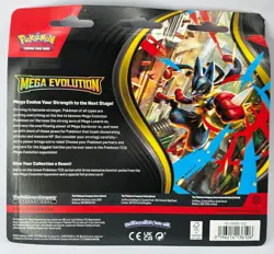 2025 Pokemon TCG Mega Evolution GOLDUCK 3X Three Booster Pack Blister NEW SEALED - Image 4