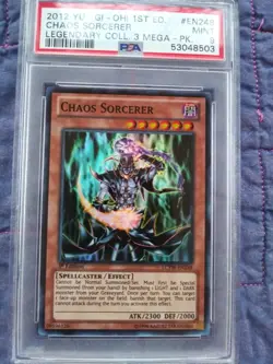 Yugioh 1x Chaos Sorcerer - 1st Edition - LCYW-EN248 - Super Rare - PSA 9 - Image 1