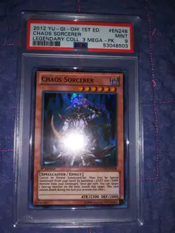 Yugioh 1x Chaos Sorcerer - 1st Edition - LCYW-EN248 - Super Rare - PSA 9 - Image 2