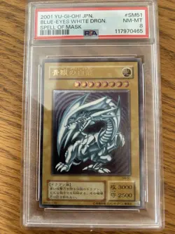 Yu-Gi-Oh! PSA8 Blue-Eyes White Dragon 2001 SM-51 Spell Of Mask Japanese - Image 3