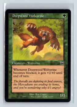 DEEPWOOD WOLVERINE - MTG Magic the Gathering Card - Mercadian Masques - Common - Image 1