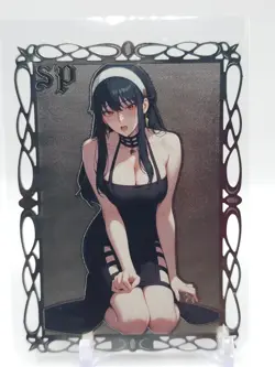 Goddess Story - Silver Metal Waifu Card - Yor Forger - NUMBERED 101/200 - Image 2
