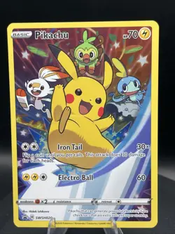 Pikachu SWSH020 SWSH: Sword & Shield Promo Cards Holo Pokemon Card - Image 1