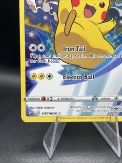 Pikachu SWSH020 SWSH: Sword & Shield Promo Cards Holo Pokemon Card - Image 5