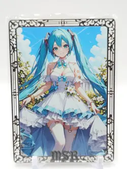 Goddess Story - Silver Metal Waifu Card - Hatsune Miku - NUMBERED 033/100 - Image 1
