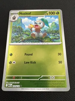 Nuzleaf 14/132 1st Edition Reverse Holo Mega Evolution Pokemon Card NM - Image 3