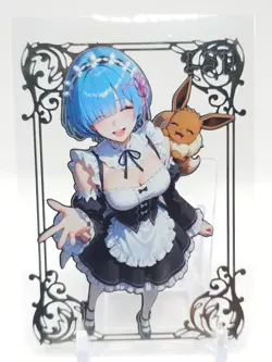 Goddess Story - Silver Metal Waifu Card - Rem - NUMBERED 020/200 - Image 1