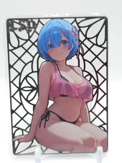 Goddess Story - Silver Metal Waifu Card - Rem - NUMBERED 025/200 - Image 1